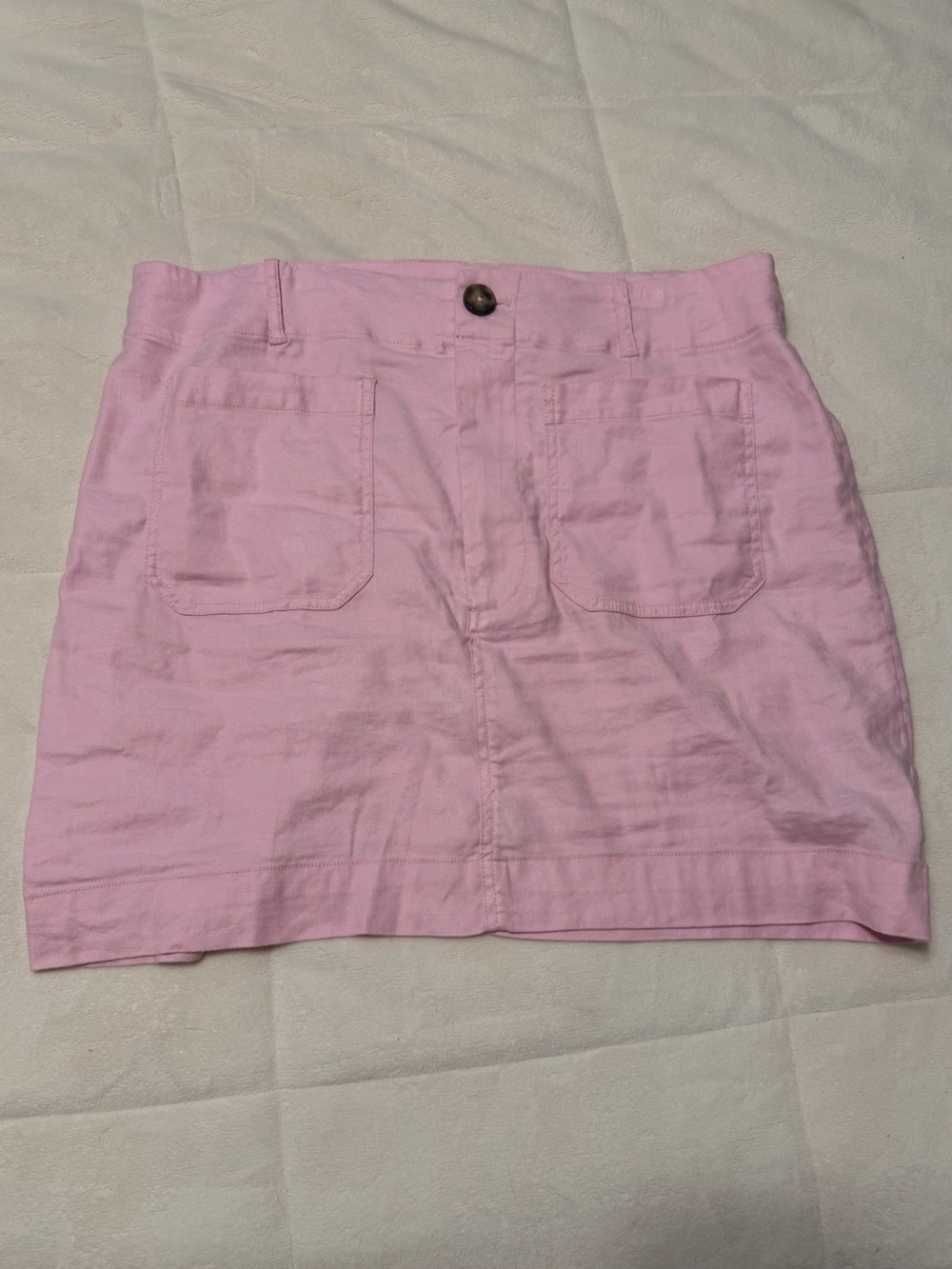 Anthropologie Maeve Colette Linen Stretch Mini Skirt, XL